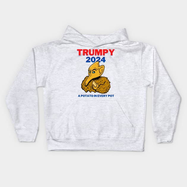 TRUMPY 2024 - A Potato In Every  Pot Kids Hoodie by TJWDraws